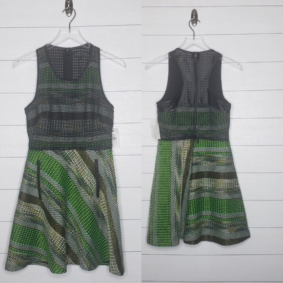 Andrew Marc Tweed Racer Back Dress Sz 6 - Picture 3 of 6